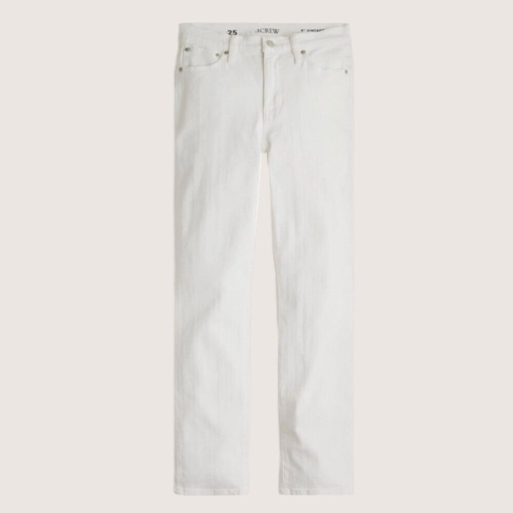 J. Crew Wm's 9" vintage slim-straight jean in white Sz 29 NWT#589 - Picture 3 of 8